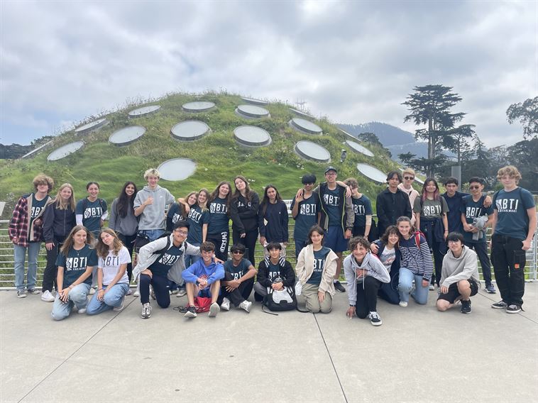 Students on the Living Roof of the California Academy of Sciences